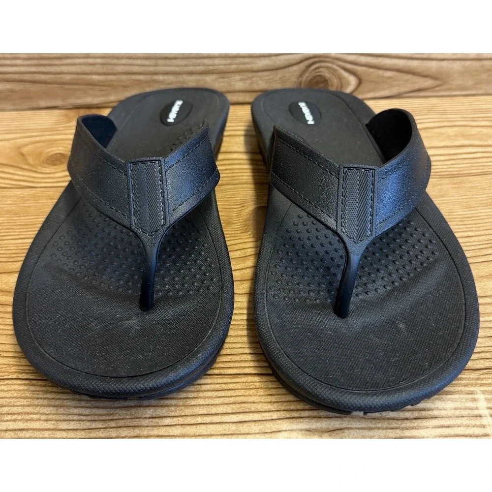 Okabashi Men's Size‎ XL 10.5-11.5 Black Breeze Flip Flop Sandals Waterproof